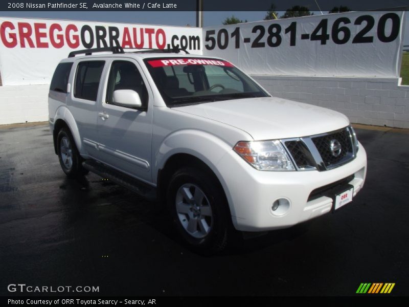 Avalanche White / Cafe Latte 2008 Nissan Pathfinder SE