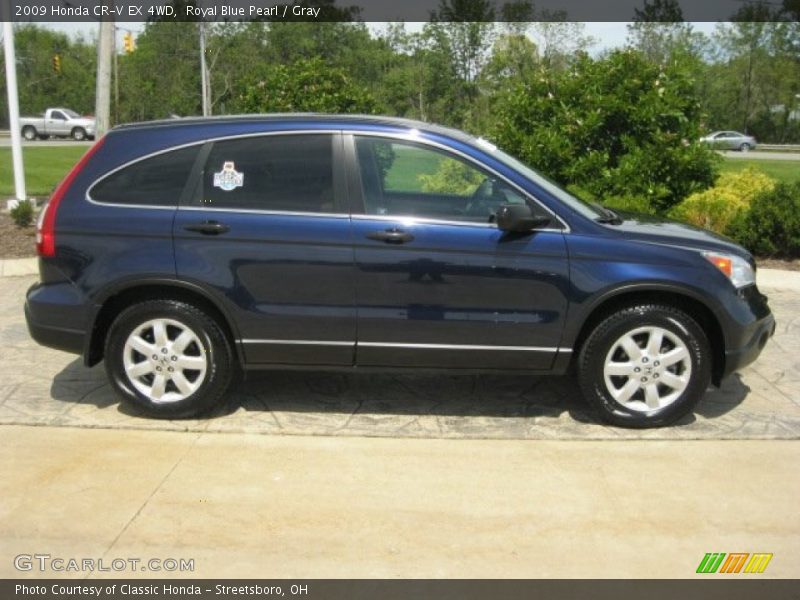 Royal Blue Pearl / Gray 2009 Honda CR-V EX 4WD