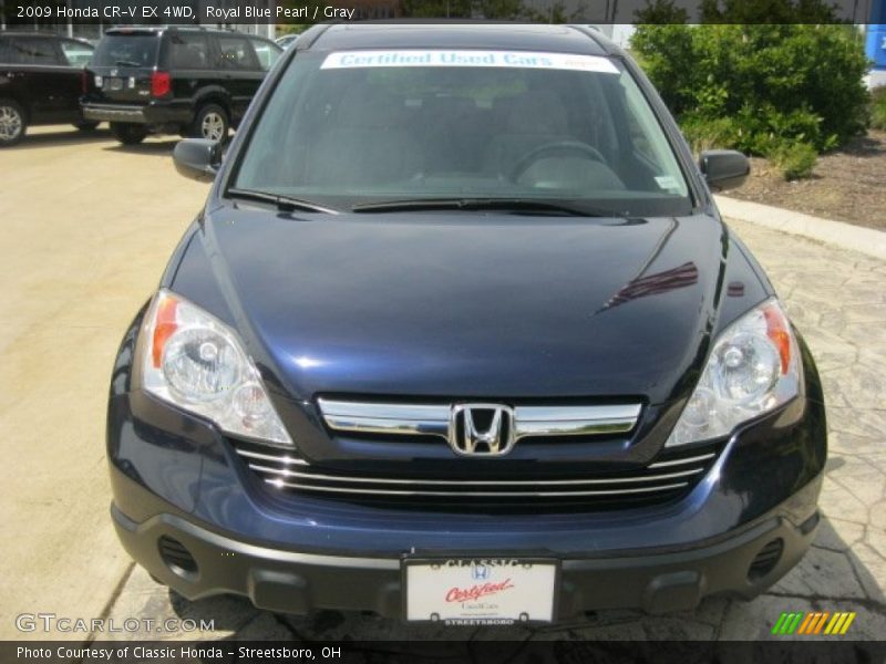 Royal Blue Pearl / Gray 2009 Honda CR-V EX 4WD