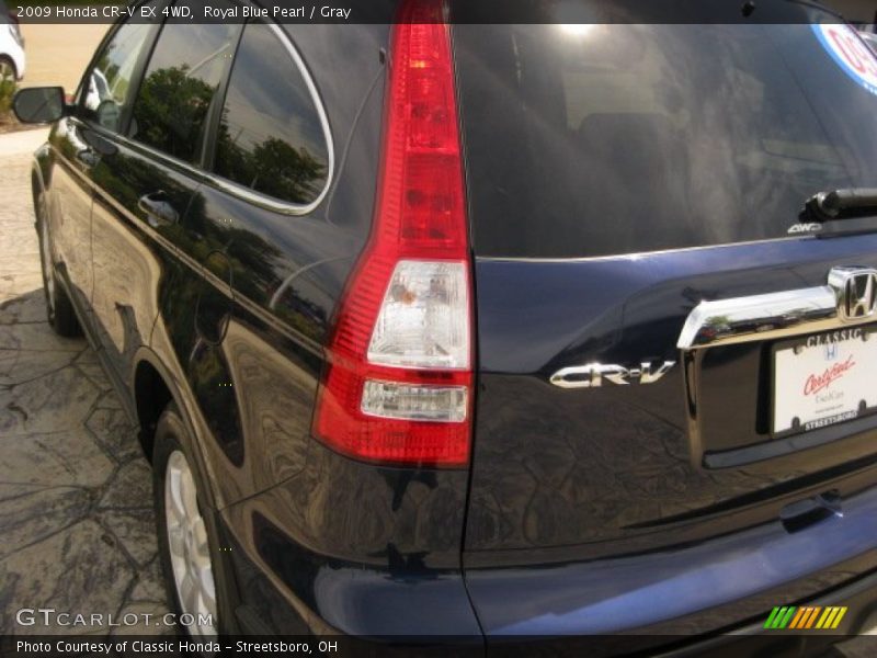 Royal Blue Pearl / Gray 2009 Honda CR-V EX 4WD