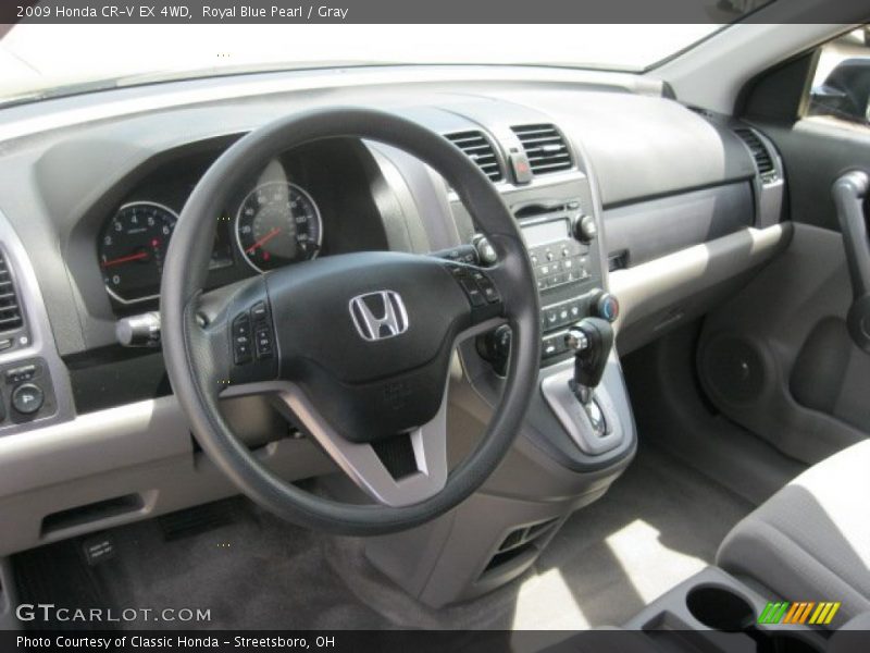 Royal Blue Pearl / Gray 2009 Honda CR-V EX 4WD