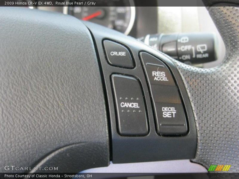 Royal Blue Pearl / Gray 2009 Honda CR-V EX 4WD