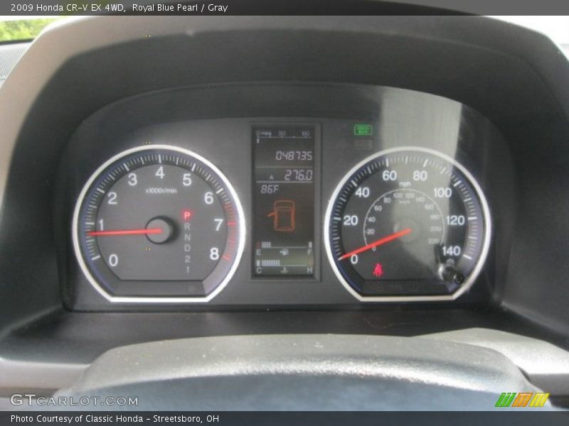 Royal Blue Pearl / Gray 2009 Honda CR-V EX 4WD