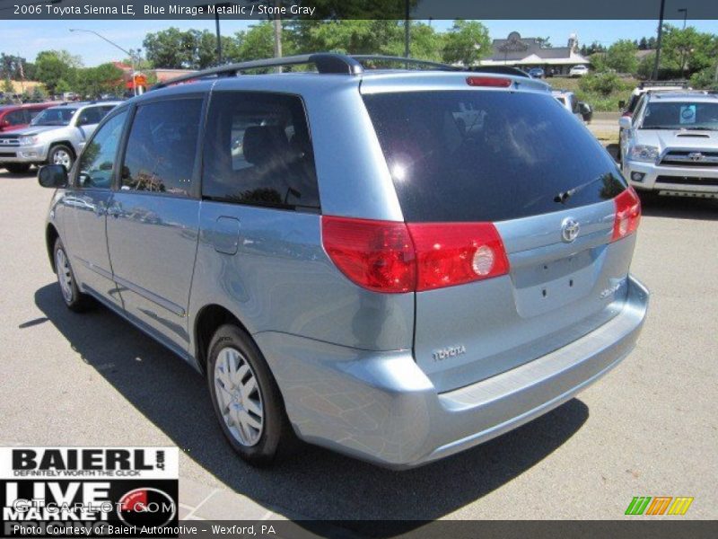 Blue Mirage Metallic / Stone Gray 2006 Toyota Sienna LE