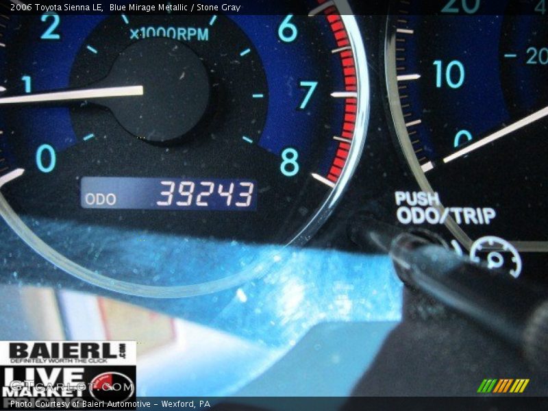 Blue Mirage Metallic / Stone Gray 2006 Toyota Sienna LE