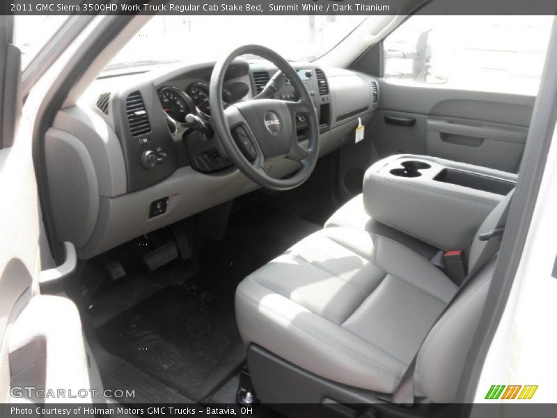 2011 Sierra 3500HD Work Truck Regular Cab Stake Bed Dark Titanium Interior