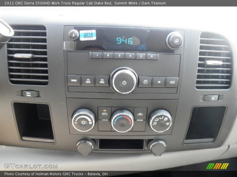 Summit White / Dark Titanium 2011 GMC Sierra 3500HD Work Truck Regular Cab Stake Bed