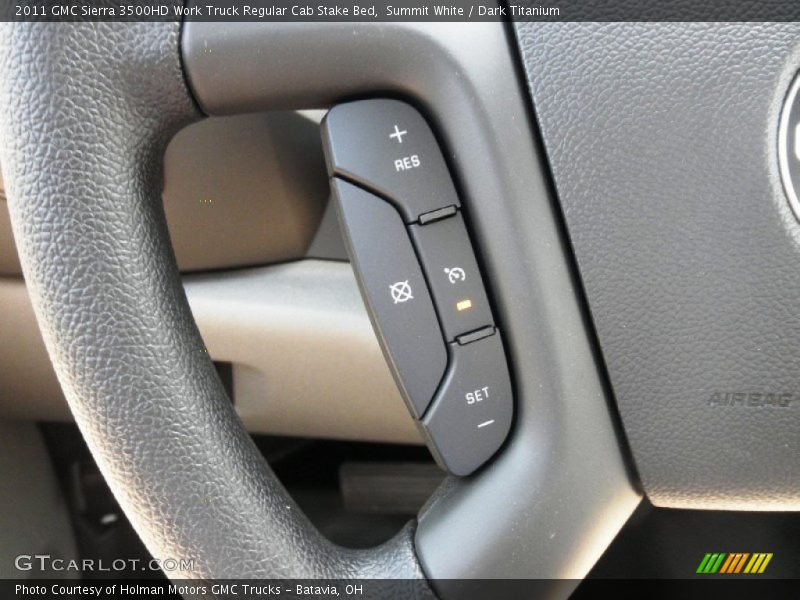 Summit White / Dark Titanium 2011 GMC Sierra 3500HD Work Truck Regular Cab Stake Bed