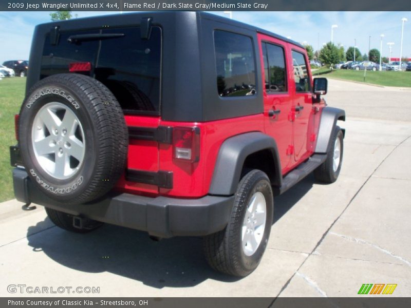 Flame Red / Dark Slate Gray/Medium Slate Gray 2009 Jeep Wrangler Unlimited X 4x4