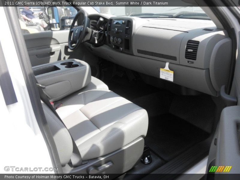 Summit White / Dark Titanium 2011 GMC Sierra 3500HD Work Truck Regular Cab Stake Bed