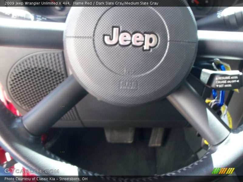 Flame Red / Dark Slate Gray/Medium Slate Gray 2009 Jeep Wrangler Unlimited X 4x4