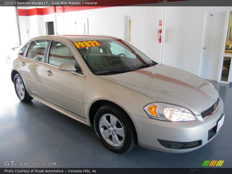 Gold Mist Metallic / Neutral 2010 Chevrolet Impala LT