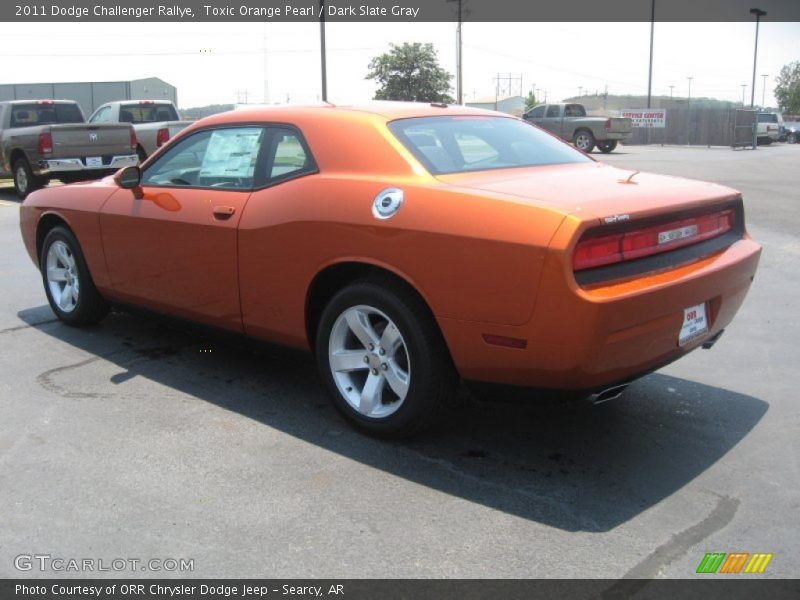 Toxic Orange Pearl / Dark Slate Gray 2011 Dodge Challenger Rallye