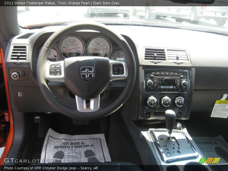 Toxic Orange Pearl / Dark Slate Gray 2011 Dodge Challenger Rallye