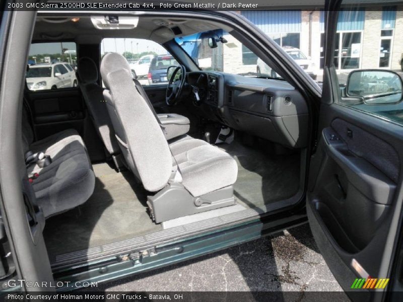Polo Green Metallic / Dark Pewter 2003 GMC Sierra 2500HD SLE Extended Cab 4x4