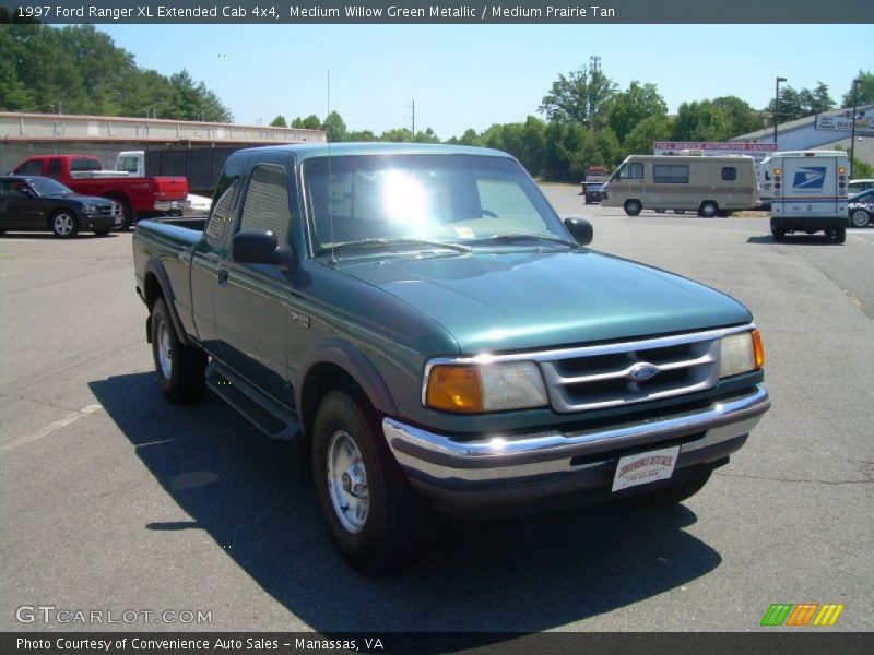 Medium Willow Green Metallic / Medium Prairie Tan 1997 Ford Ranger XL Extended Cab 4x4