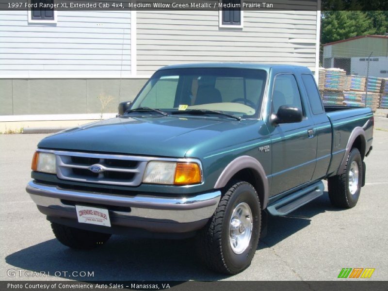 Medium Willow Green Metallic / Medium Prairie Tan 1997 Ford Ranger XL Extended Cab 4x4