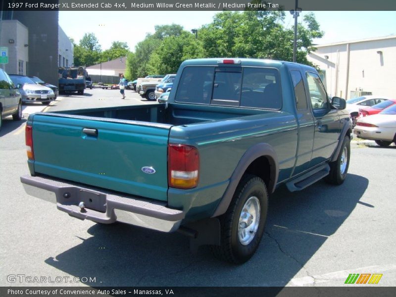 Medium Willow Green Metallic / Medium Prairie Tan 1997 Ford Ranger XL Extended Cab 4x4