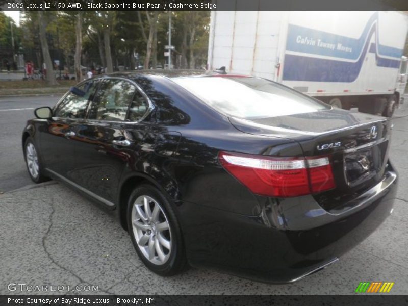 Black Sapphire Blue Pearl / Cashmere Beige 2009 Lexus LS 460 AWD