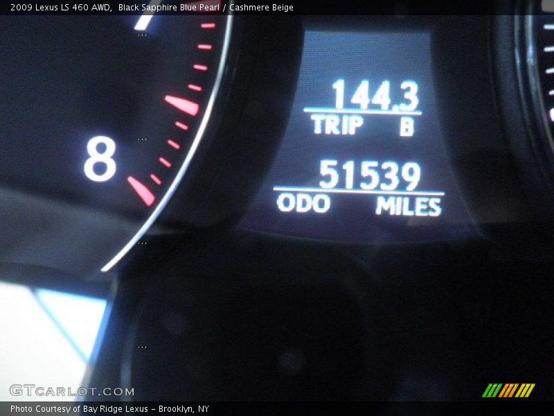 Black Sapphire Blue Pearl / Cashmere Beige 2009 Lexus LS 460 AWD