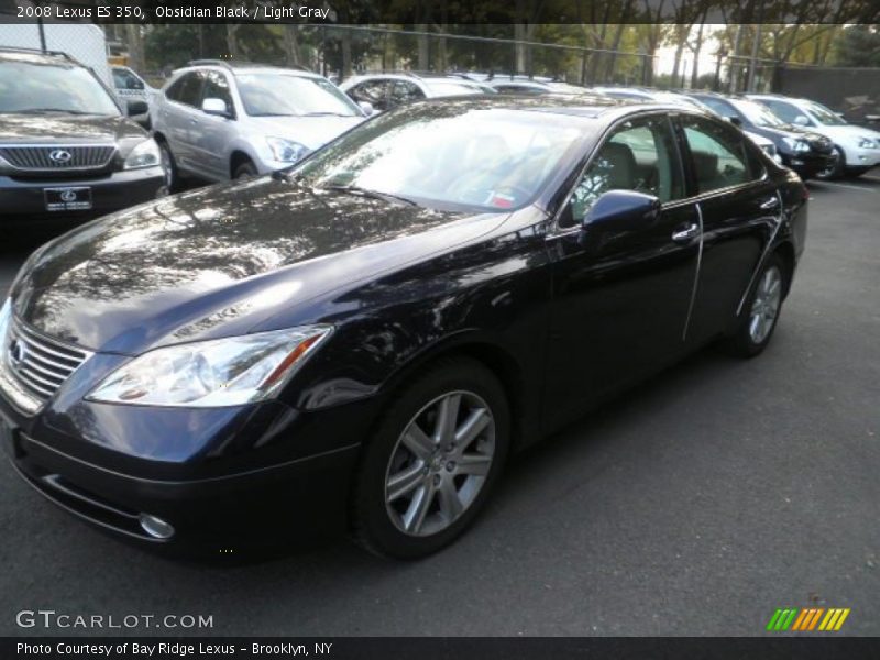 Obsidian Black / Light Gray 2008 Lexus ES 350