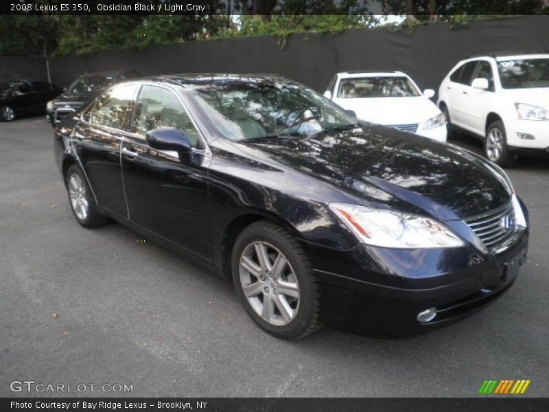 Obsidian Black / Light Gray 2008 Lexus ES 350