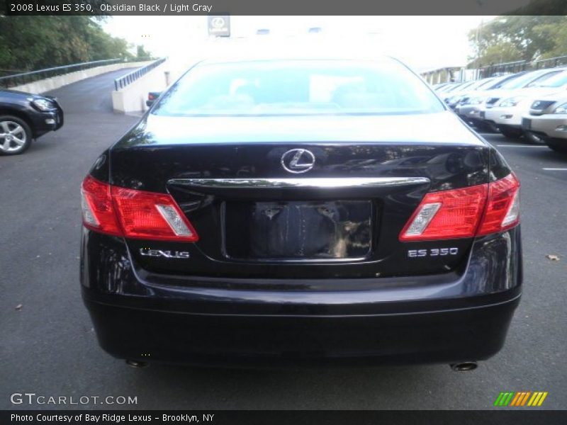 Obsidian Black / Light Gray 2008 Lexus ES 350
