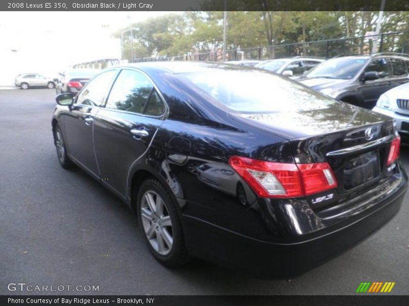 Obsidian Black / Light Gray 2008 Lexus ES 350