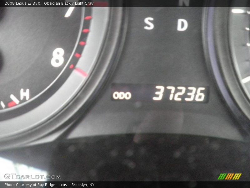 Obsidian Black / Light Gray 2008 Lexus ES 350