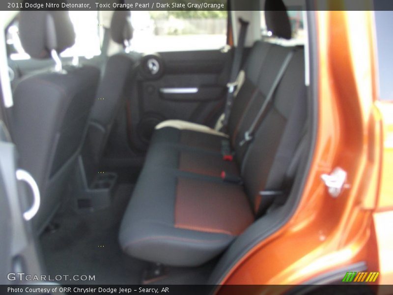 Toxic Orange Pearl / Dark Slate Gray/Orange 2011 Dodge Nitro Detonator