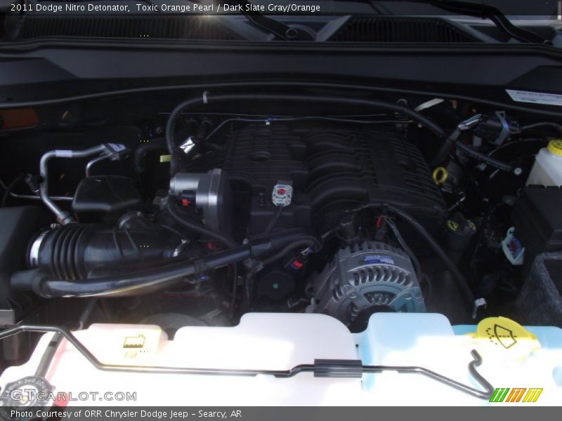 Toxic Orange Pearl / Dark Slate Gray/Orange 2011 Dodge Nitro Detonator