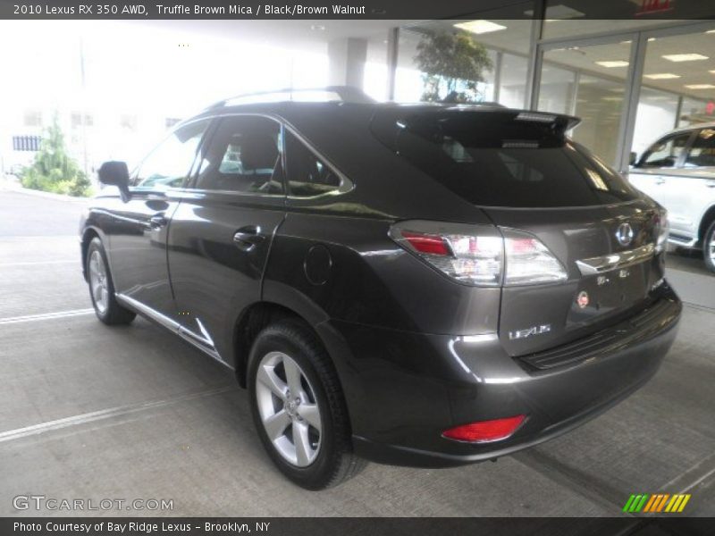 Truffle Brown Mica / Black/Brown Walnut 2010 Lexus RX 350 AWD