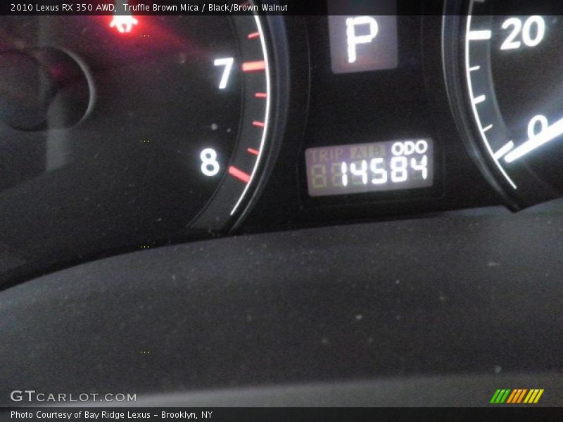 Truffle Brown Mica / Black/Brown Walnut 2010 Lexus RX 350 AWD