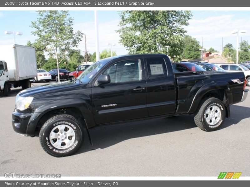 Black Sand Pearl / Graphite Gray 2008 Toyota Tacoma V6 TRD  Access Cab 4x4