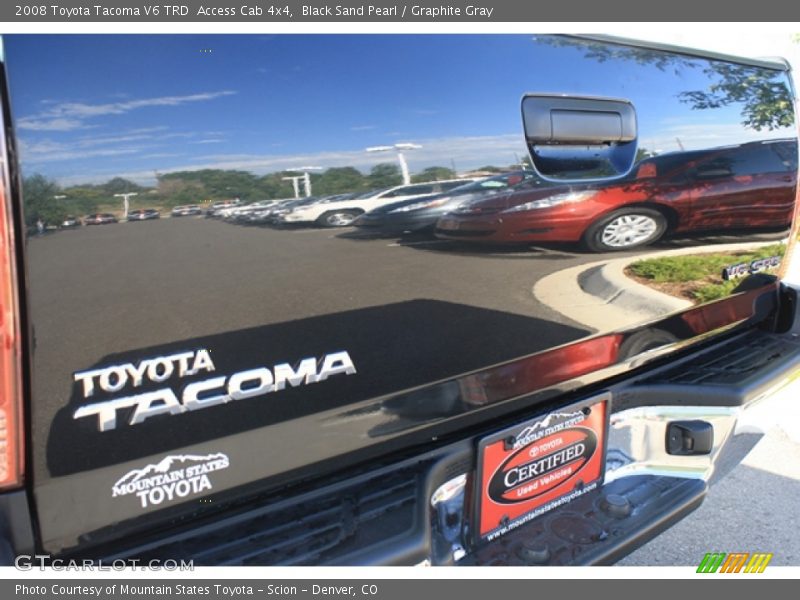 Black Sand Pearl / Graphite Gray 2008 Toyota Tacoma V6 TRD  Access Cab 4x4