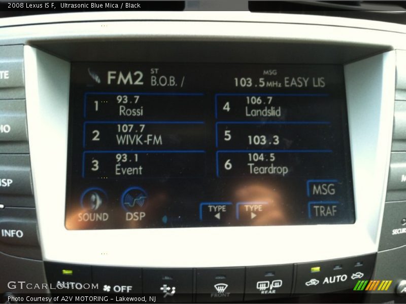 Ultrasonic Blue Mica / Black 2008 Lexus IS F