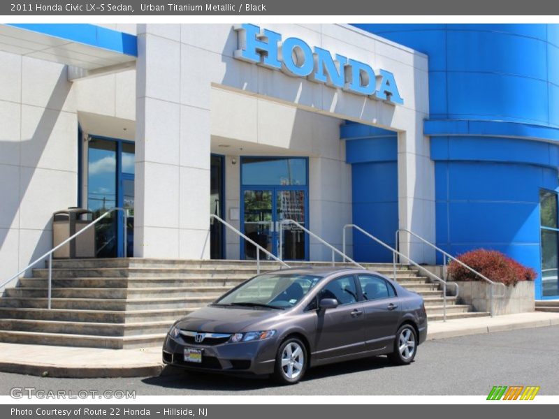 Urban Titanium Metallic / Black 2011 Honda Civic LX-S Sedan