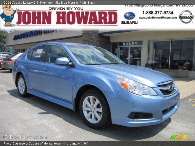 Sky Blue Metallic / Off-Black 2011 Subaru Legacy 2.5i Premium