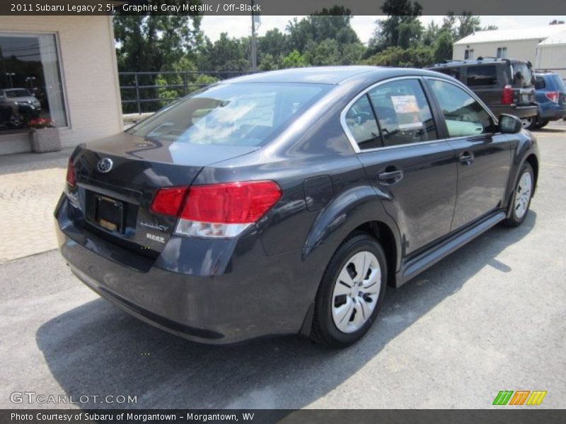 Graphite Gray Metallic / Off-Black 2011 Subaru Legacy 2.5i