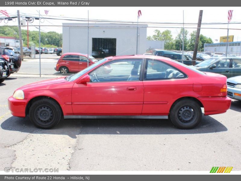 Milano Red / Gray 1998 Honda Civic EX Coupe