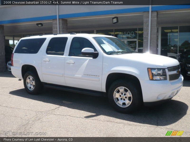 Summit White / Light Titanium/Dark Titanium 2008 Chevrolet Suburban 1500 LT 4x4