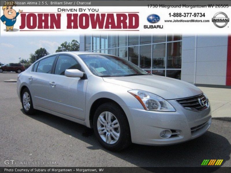 Brilliant Silver / Charcoal 2012 Nissan Altima 2.5 S