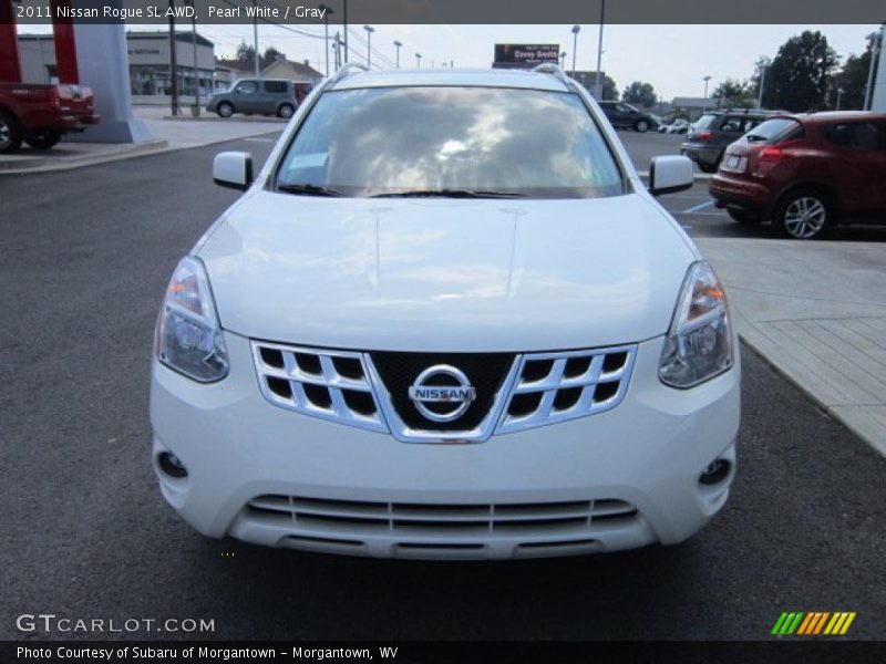 Pearl White / Gray 2011 Nissan Rogue SL AWD