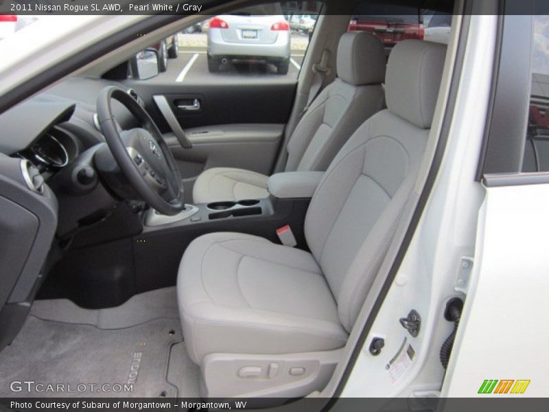 Pearl White / Gray 2011 Nissan Rogue SL AWD