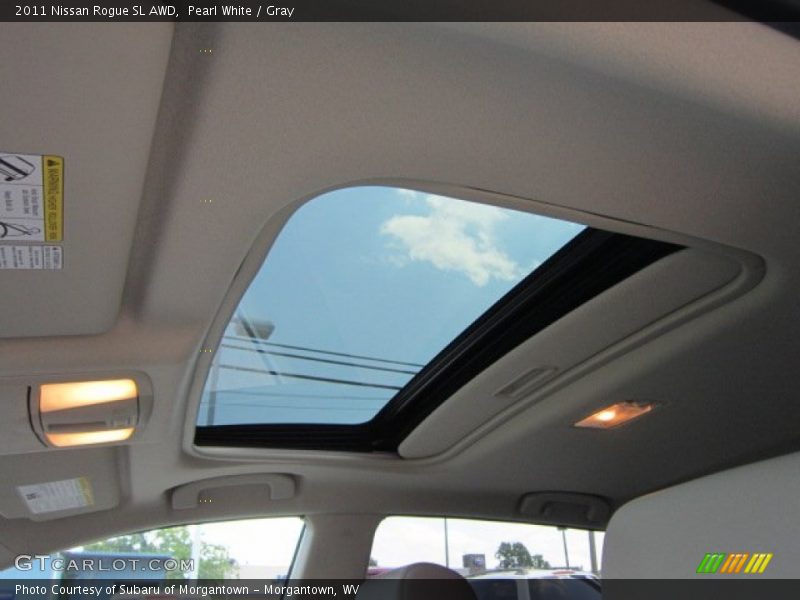 Pearl White / Gray 2011 Nissan Rogue SL AWD