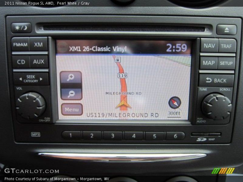 Pearl White / Gray 2011 Nissan Rogue SL AWD