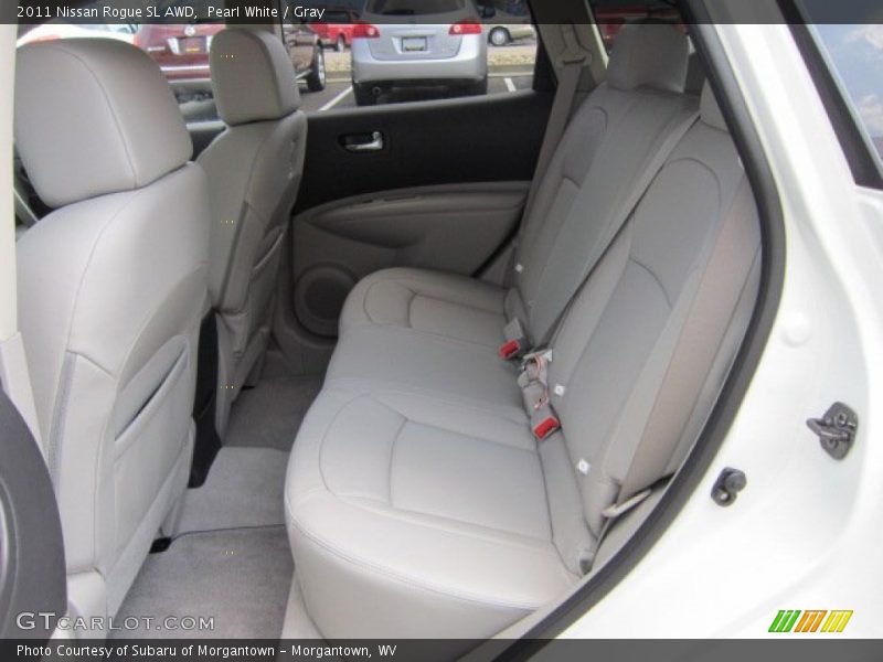 Pearl White / Gray 2011 Nissan Rogue SL AWD