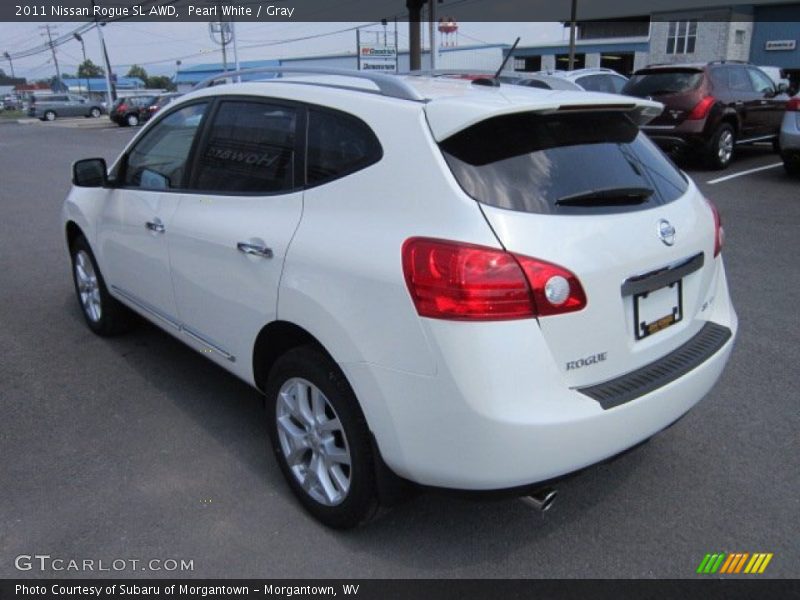 Pearl White / Gray 2011 Nissan Rogue SL AWD