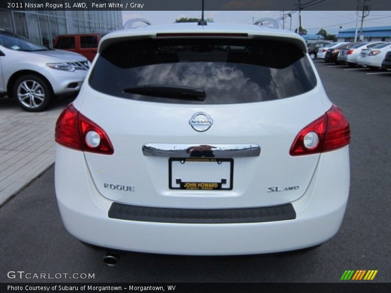 Pearl White / Gray 2011 Nissan Rogue SL AWD