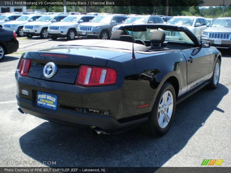 Ebony Black / Charcoal Black 2011 Ford Mustang V6 Convertible